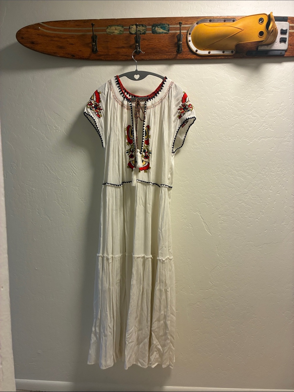 Free People Maxi Dress with Embroidery Size Small - Picture 1 of 10